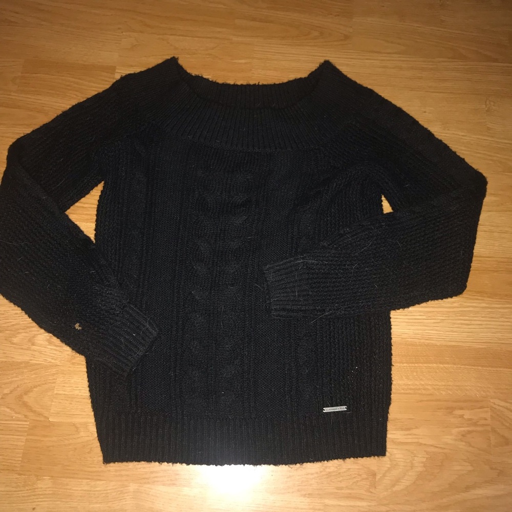 black sweater